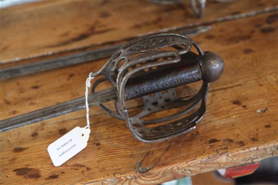 An 18th century Scottish backsword,